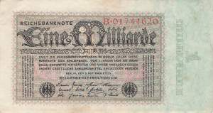 1 Milliarde Mark ro 111a B VF